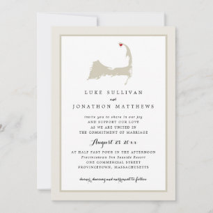 Invitation Cap Cod de Provincetown   MARIAGE
