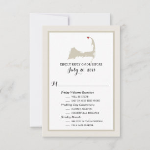 Invitation Cap Cod de Provincetown   Mariage RSVP