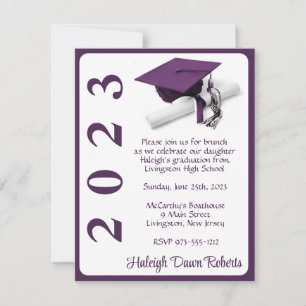 Invitation Cap & Diplôme, Remise des diplômes violette
