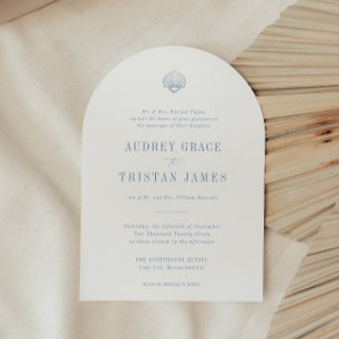 Invitation CAPE COD Coastal Seashell Mariage