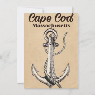 Invitation Cape Cod Massachusetts Affiche de voyage vintage