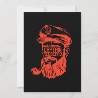 Invitation Capitaine Redhead Red Beard Ginger Beard Red Hair 