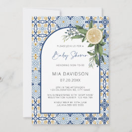 Invitation Capri Baby shower Thème Citron Baby shower italien