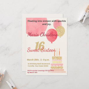Invitation Caprices et Souhaits Fête d'anniversaire Douze ans