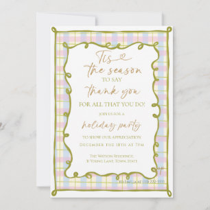 Invitation Capricieuse C'est la saison de dire merci Fêtes 