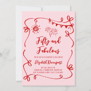 Invitation Capricieux 50 et Fantastique Doodle et Arc Anniver