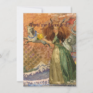 Invitation Capricorn Femme Chèvre Whimsical Amusant