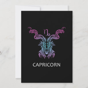 Invitation Capricorn Zodiac Signal Chèvre Design Anniversaire