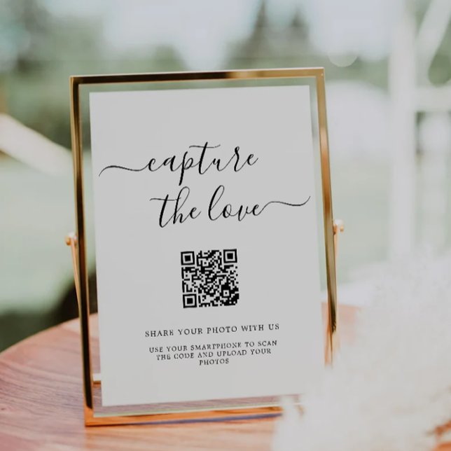 Invitation Capturez Le Symbole Love Qr Code, Minimaliste (Capture The Love Qr Code Sign, Minimalist Invitation)
