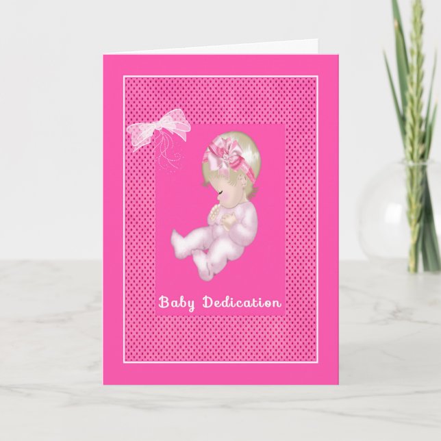 Invitation Card for Baby Girl Dedication Ceremony (Devant)