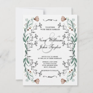 Invitation Card for floral à wedding