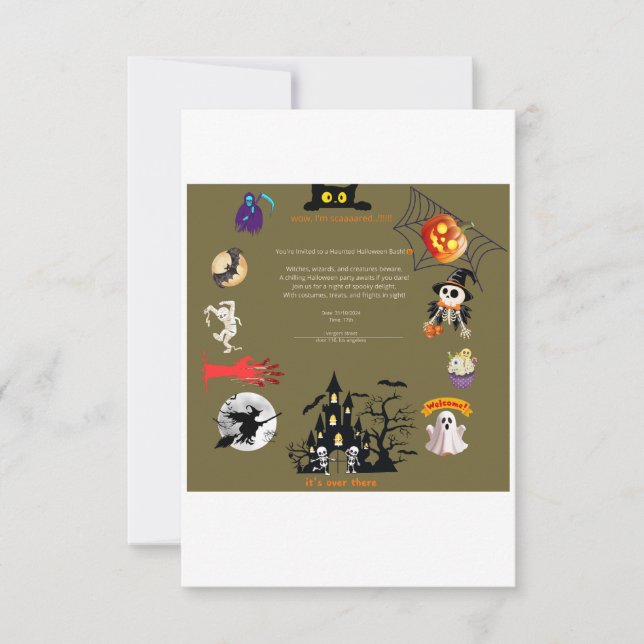 invitation card for halloueen party (Devant)