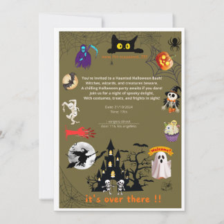 invitation card to an alooeen party