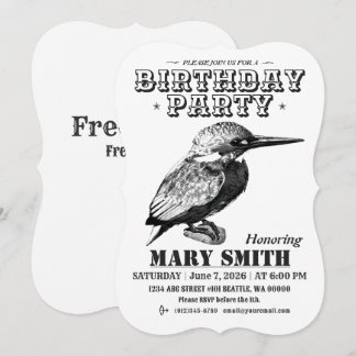 Invitation Card_Western Style (Common Kingfisher) Einladung