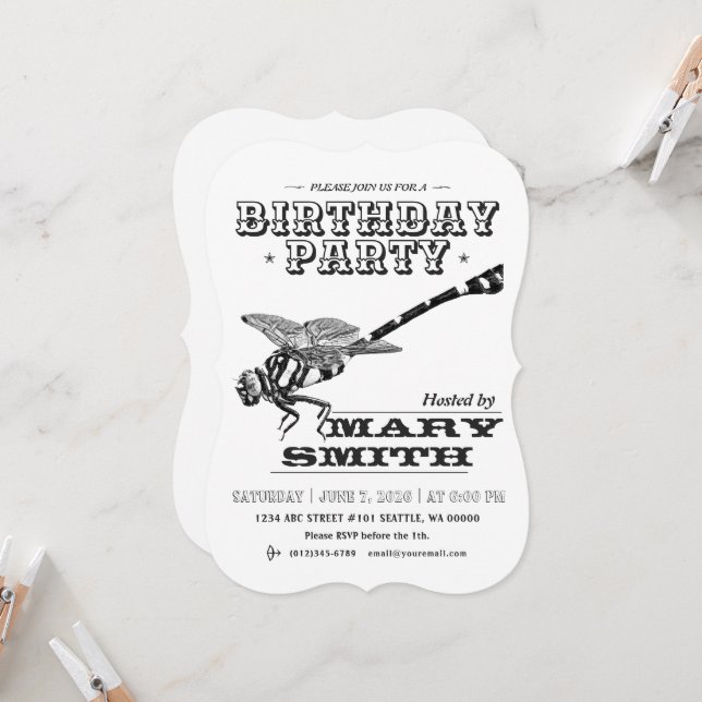 Invitation Card_Western Style (Golden Flangetail) Einladung (Vorderseite/Rückseite Beispiel)
