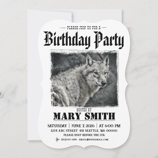 Invitation Card_Western Style (Wolf) (Devant)
