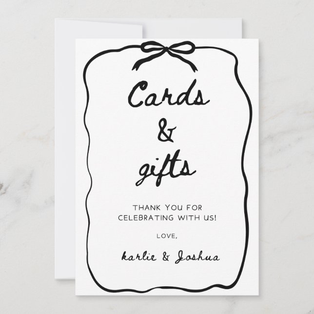 Invitation Cards And Gifts Wedding Sign (Devant)