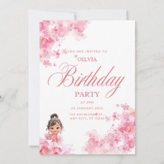 Invitation carfe pour petite princesse 