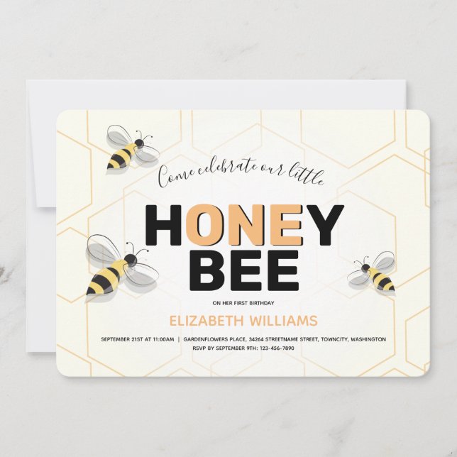 Invitation Caricature de l'orange jaune d'anniversaire (Devant)