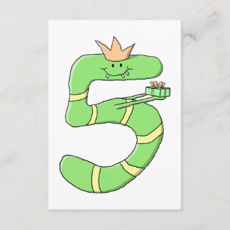 Invitation Caricature du 5e anniversaire, vert.