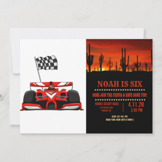 Invitation Caricature extrême de la voiture de course |Choisi