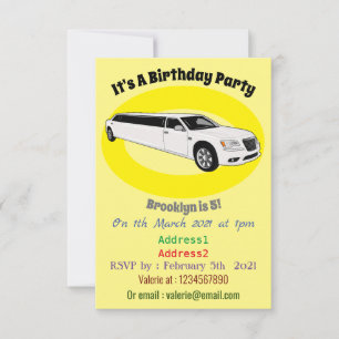 Invitation Caricature limousine