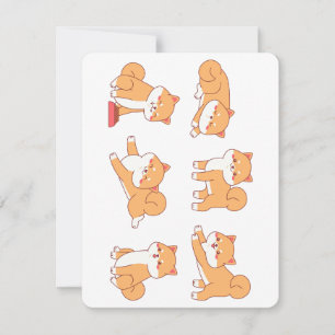 Invitation caricatures de shiba inu