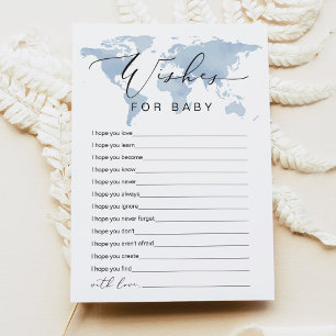 Invitation CARMEN Blue Adventure Wings for Baby Game Card