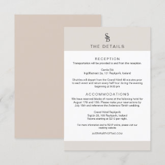 Invitation CARMEN Style de passeport Monogramme Détails du Ma