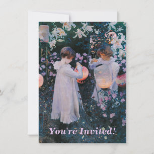 Invitation Carnation Lily Lily Rose John Singer Sargent Art