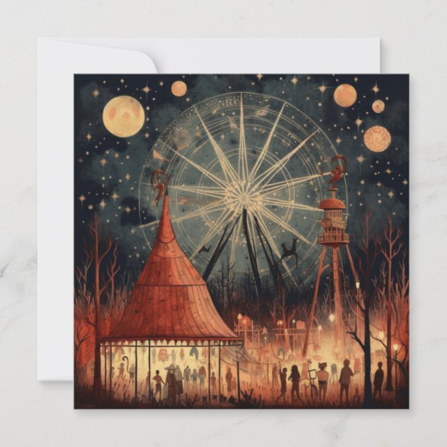 Invitation Carnaval éffrayant : Carnaval Haunted Hallow (Devant)