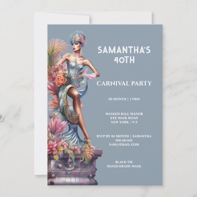 Invitation Carnival Festival Parade lgbtq gay pride fête (Devant)