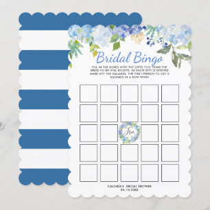 Invitation Carolina Bloom Fête des mariées Jeu de Bingo