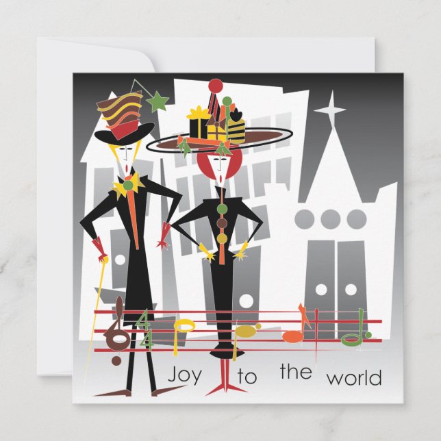 Invitation Carols de Noël Joy Card/Invitation (Devant)