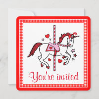Carousel Unicorn Saint Valentin