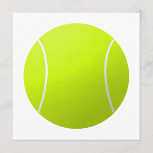 Invitation Carré de balle de tennis de texte personnalisé