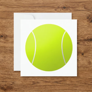 Invitation Carré de balle de tennis de texte personnalisé
