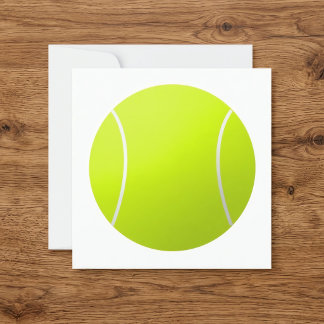 Invitation Carré de balle de tennis de texte personnalisé