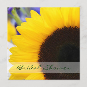 Invitation Carré de Fête de la mariée de tournesol