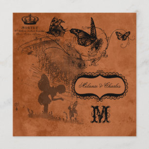 Invitation Carré de mariage Fairy Garden