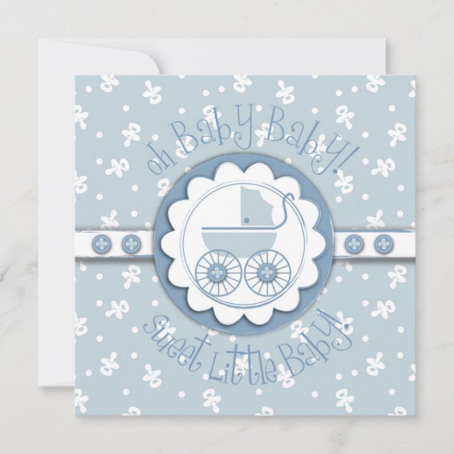 Invitation Carré d'invitation Sweet One Boy (Devant)