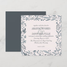 Carré | floral botanique argenté | du rose | de