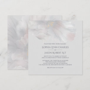 Invitation Carré Mariage d'aquarelle Iris
