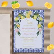 Carreaux bleu Citrus italien Fête des mariées d'ét