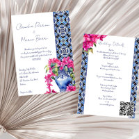 Carrelage bleu Bougainvillea mariage élégant