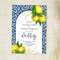 Carrelage bleu et citron Amalfi Positano mariage