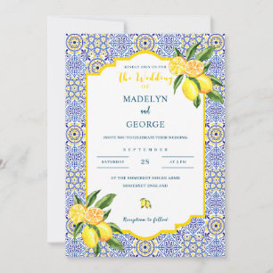 Invitation Carrelage de citron méditerranéen