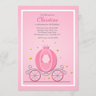 Invitation Carrosse de Cendrillon