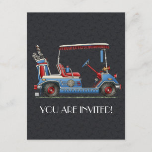 Invitation Cart de golf de Cute
