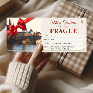 Invitation Carte-cadeau de voyage à Prague pour Noël